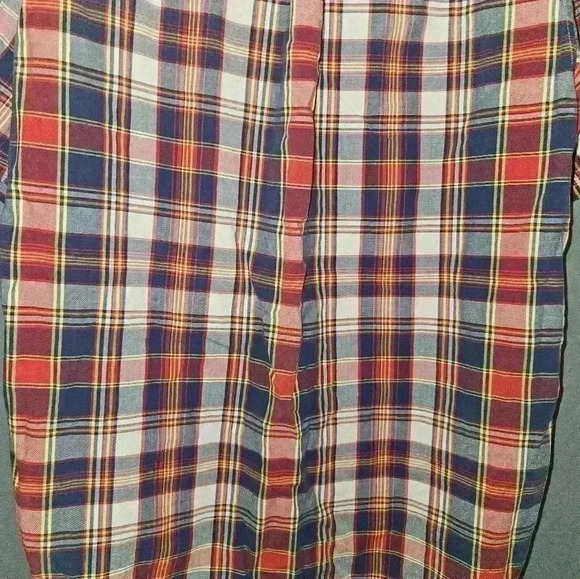 Lands End Mens Short Sleeve Plaid Shirt Size L - Picture 7 of 11